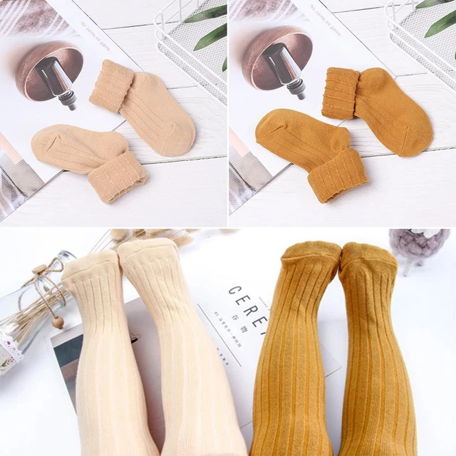 Calze al ginocchio a righe cotone colori scalda gambe inverno calde calze bambini