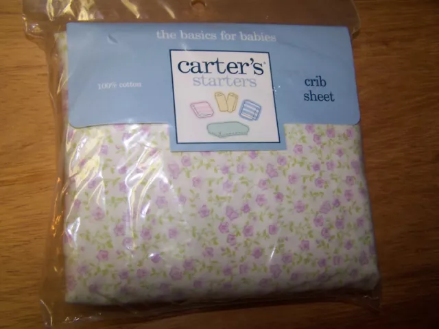 NEW CARTERS STARTERS Floral Fitted Crib Sheet 200 thread count
