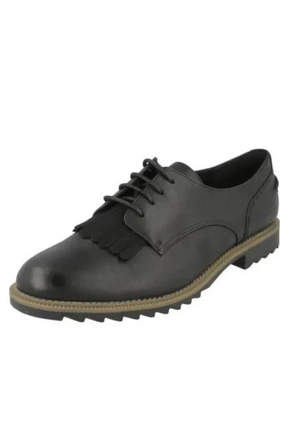 GRIFFIN MABEL LADIES Clarks Leather Lace Up Fringe Casual Shoes Uk 4 D Eu 37 29.99 PicClick UK