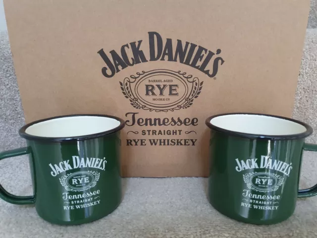 Official Jack Daniels Rye Whiskey Enamal Mug Cup