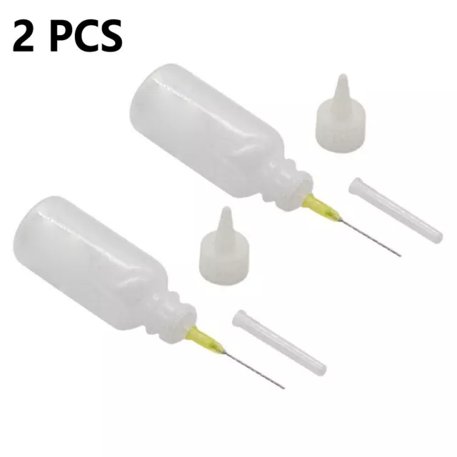 2pcs Needle Tip Bottle Liquid Flux Dispenser Oil Dropper Replacement Parts