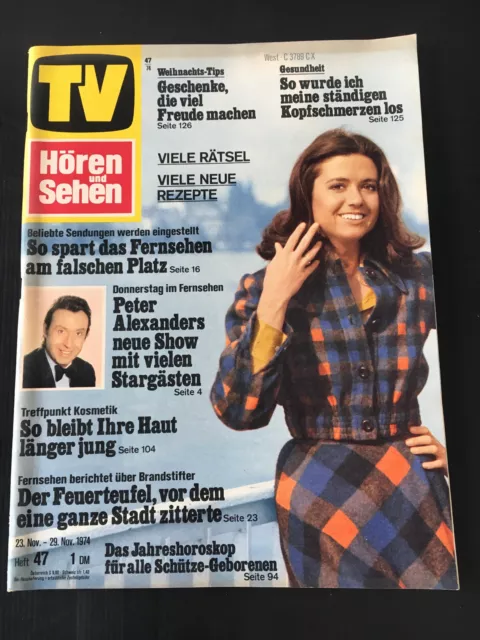 TV Hören und Sehen 47/1974 mit Progr. 23.-29.11. FLEMMING Alexander Show KERST