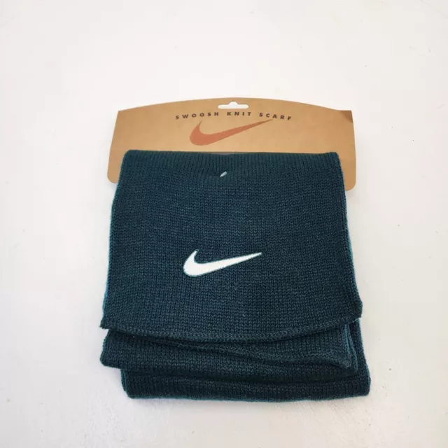 Nike Swoosh Knit Scarf Dark Green Color #321 90's Brand New