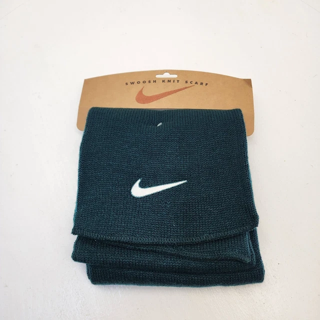 Nike Swoosh Knit Scarf Dark Green Color #321 90's Brand New