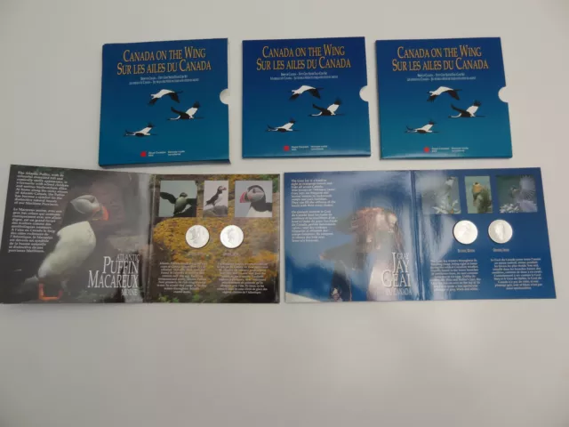 FIFTY CENT SILVER FOUR COIN SET  ROYAL CANADIAN MINT BIRDS OF CANADA on the Wing