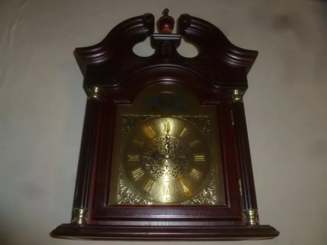 Daniel Dakota Mantle Wood Clock Chime Westminster Tempus Fugit Mantle Shelf