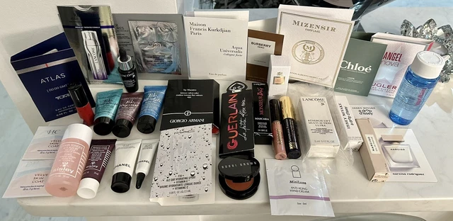 New 32 makeup&perfume samples-Sisley,CHANEL,Lancome,MAC,Burberry,Armani,etc.$150