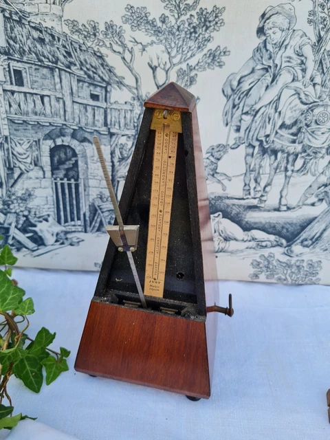Ancien Metronome Maelzel Musique En Bois Fonctionne 5