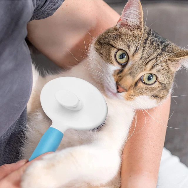 Pet Self Cleaning Brush Hair Remover Dog Cat Comb Grooming Massage Deshedding US 8