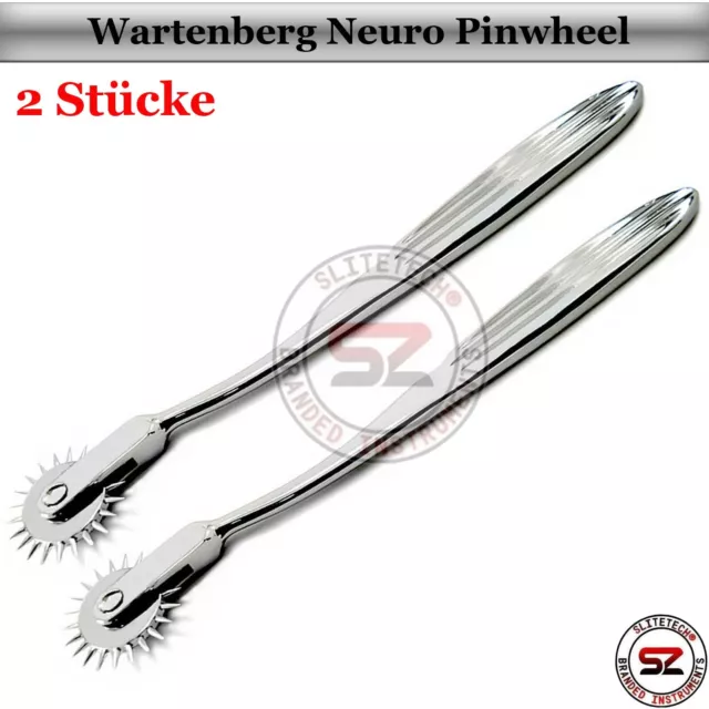 2x Nervenrad Nadelrad Wartenberg Pinwheel 1 Reihe Sensibilitätsrad Neuro Rad