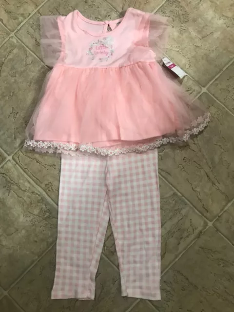 baby girls 2-piece dress leggings pink outfit size 24 months Limited Too