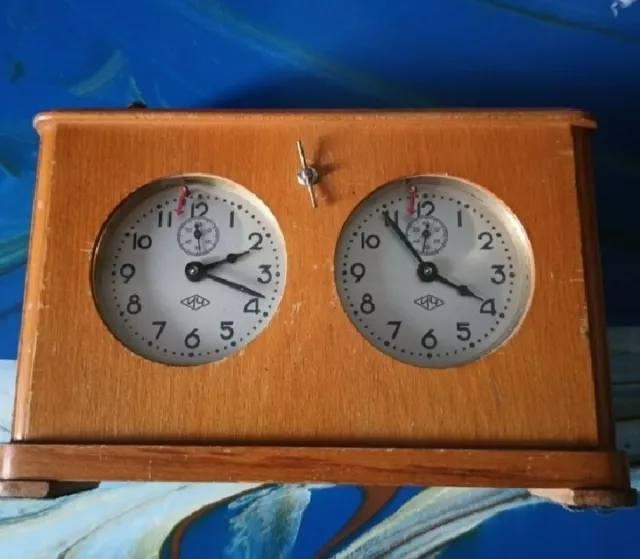 Chess Clock Vintage USSR 1955.Wooden,Antique!