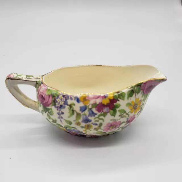 Vintage Royal Winton Grimwades Chintz Gravy Sauce Boat Summertime **