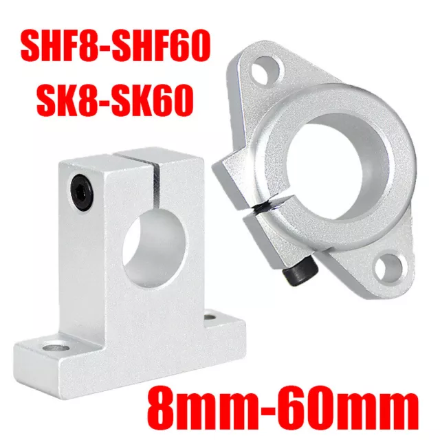 SK / SHF Linear Shaft Support Bracket Mount 8-60mm Bore Bar Bearing Support CNC