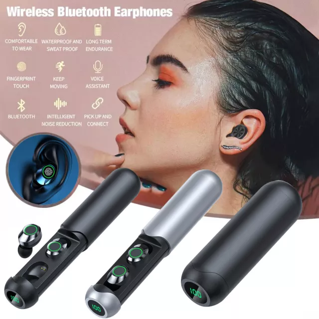 Wireless Earbuds Bluetooth Earphones Headphones Mini Headset Waterproof TWS Pod