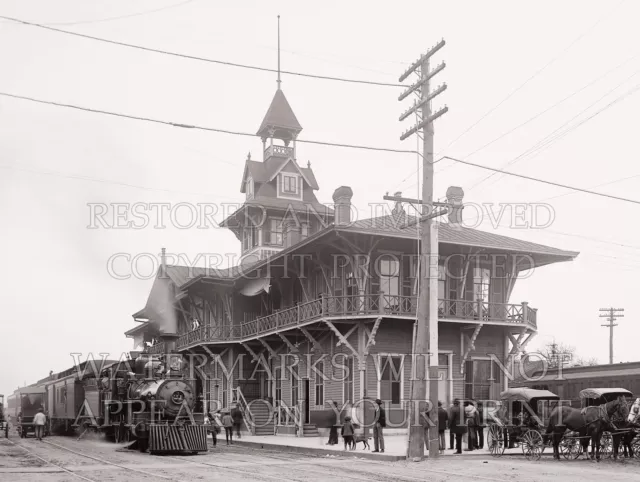 Train depot Pensacola FL L&N Railroad station 1903 photo Louisville Nashville Ry