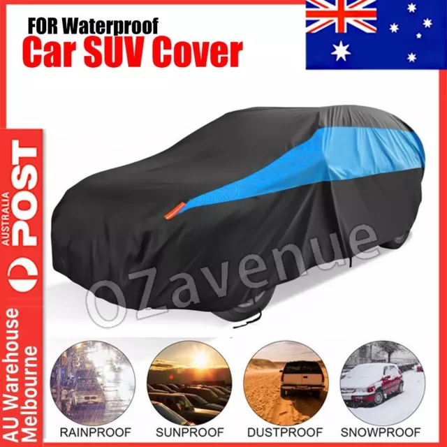 4 Layer Large Car Cover Waterproof UV Dust Hail Resitant Universal Size