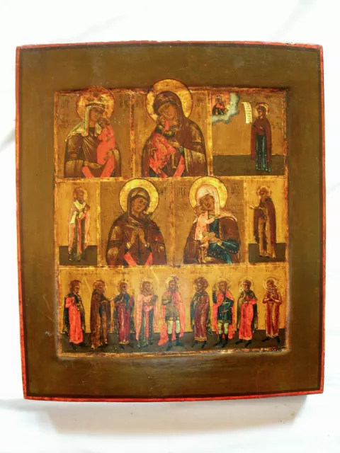 Icona russa antica originale, Russian icon, Russische Ikone, Icon, Ikon, Ikone.