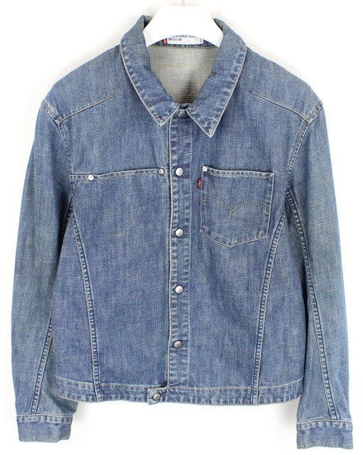 Levi's Engineered Jeans Giacca Uomo Medio Jeans Scatto Bottoni Misto Lana