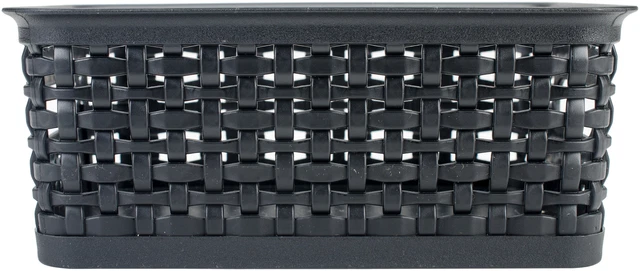Weave Design Plastic Bin Small-Black, 9.875"L X 7.375"W X 4"H 36000
