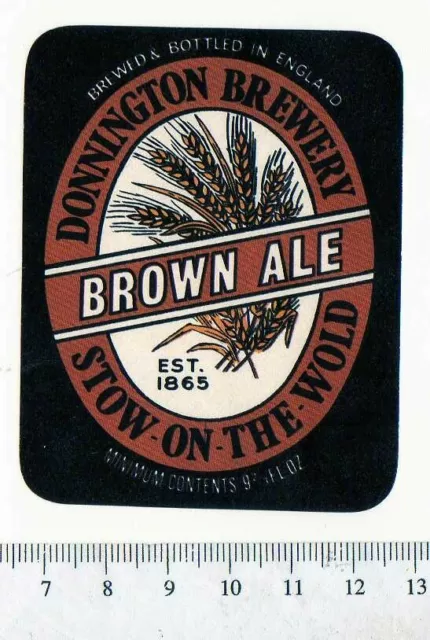 UK Beer Label - Donnington Brewery - Gloucestershire - Brown Ale (version h)