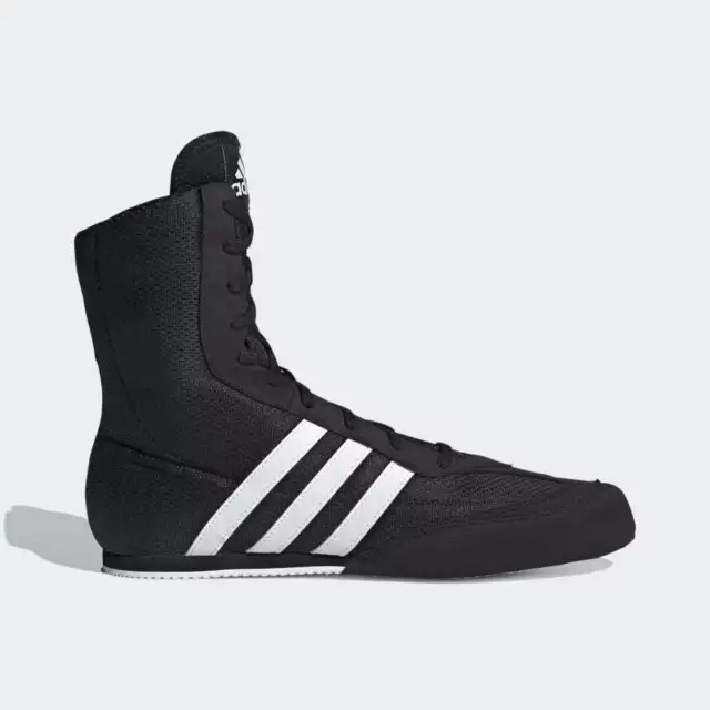 Adidas Box Hog Boxing Boots - Black White Mens Fight Kids Boxing Shoes