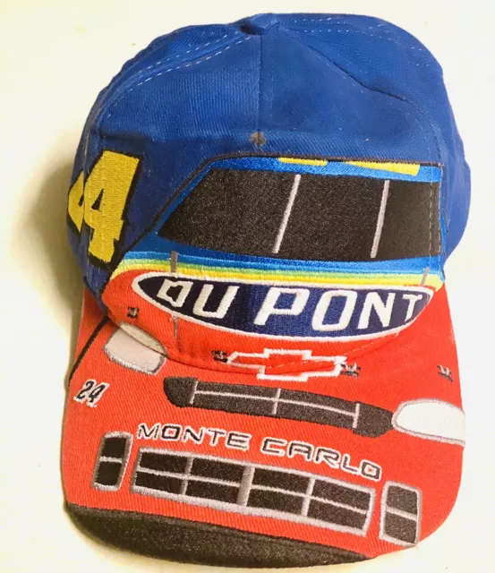 Vtg 90s Jeff Gordan 24 Cap Nascar Racing Snapback Hat Dupont Chase Authentic’s