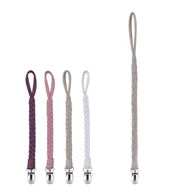 4 Pack Braided Pacifier for Boys and Girls,Baby Teething Toy