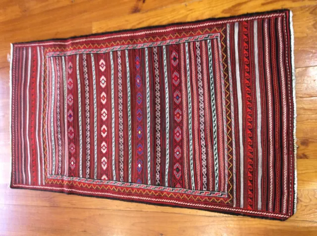 Fantastic Hand  Knotted Pure Wool Persian Soumak Tribal rug