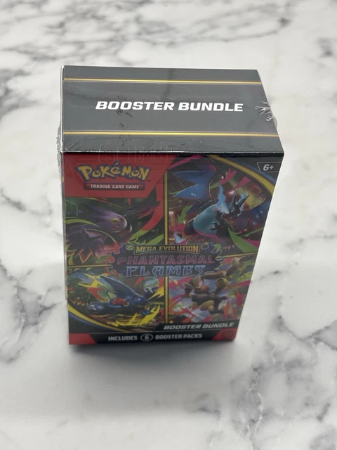 thumbnail interactive-video image 1 of Pokemon TCG: Phantasmal Flames Booster Bundle – 6 Packs, Factory Sealed, English 1 of 4