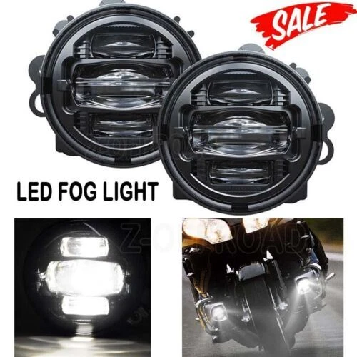 Pair LED Fog Lights Driving Lamp Kit For Honda GL1800 GoldWing GL1800 2012-2017