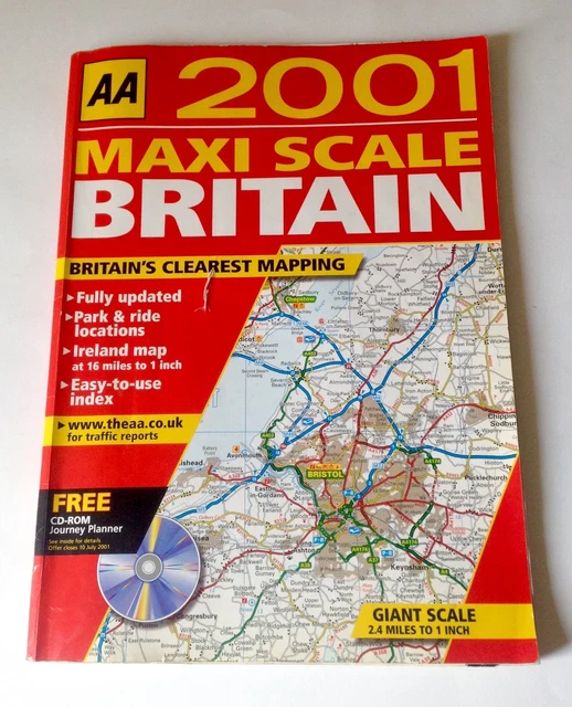 AA MAXI SCALE Road Map for the UK 2001 Edition £45.00 PicClick UK