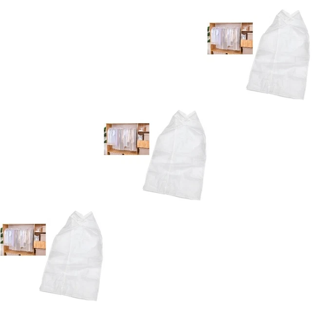 3 piezas Traje Bolso de almacenamiento Viaje Formal Vestido Bolso de almacenamiento Transparente