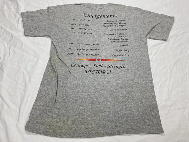 Iraqi Freedom Tour Fightin Fifth courage military USA MENS t shirt M vintage