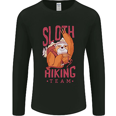 Sloth Hiking Team Trekking Rambling Funny Mens Long Sleeve T-Shirt