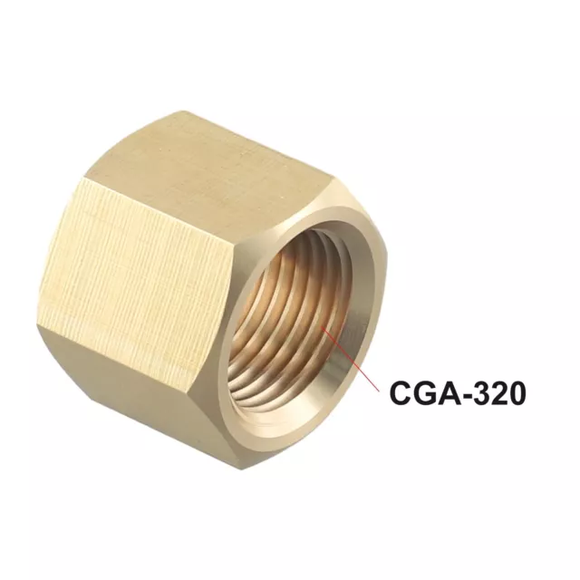 Sturdy CGA 320 Brass CO2 Regulator Inlet Nut Kit Reliable Valve Fastening