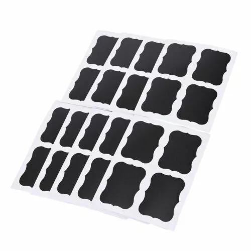 40 Chalk Labels Set Blackboard Chalkboard Label Pantry Jam Jar Stickers