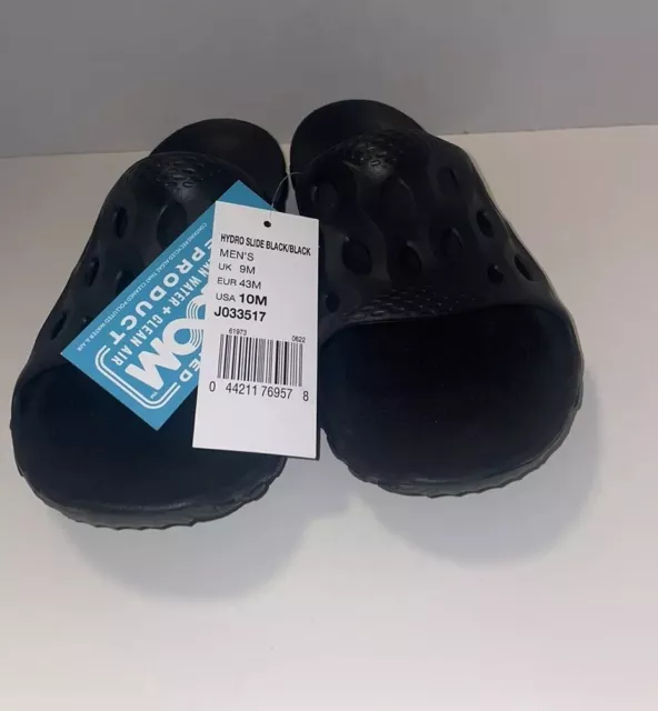 NEW MERRELL J033517 Black Hydro Slide Sandals - Sz. 10 $21.50 - PicClick