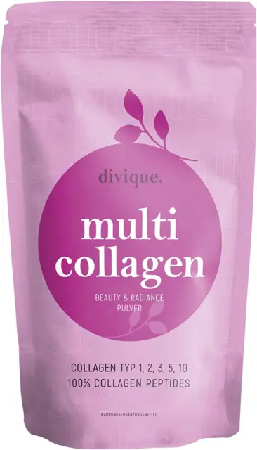 Divique Kollagen Pulver [500G] - Premium Collagen Complex Typ 1, 2, 3, 5, 10 - 1