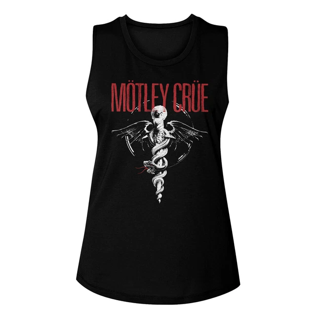 Motley Crue Dr Feelgood Logo Fascia Concerto Merch Donna Muscolo Canotta T Shirt