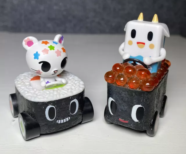 Tokidoki SUSHI CARS Latte Roe Roe Racer Figure palette California rollin’- set 2