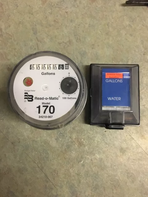 Badger Model 170 Water Meter Pulse Register And Remote Package. Gallons