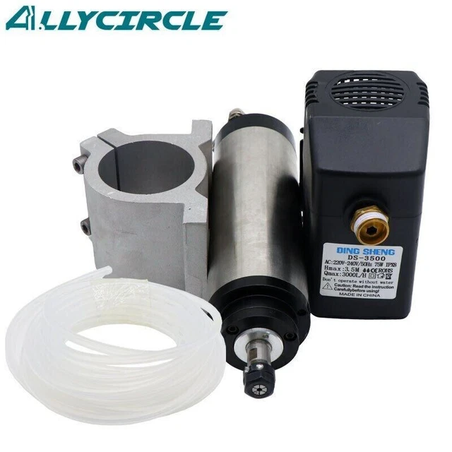 0.8KW Water Cooled Spindle Motor ER11 AC220V 24000RPM+65MM Spindle Clamp CNC