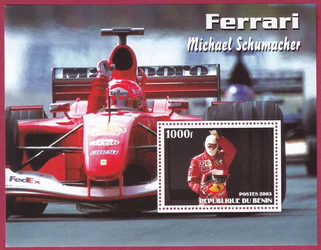 Benin toller Block postfrisch, Ferrari - Michael Schumacher (Nr. 1144 )