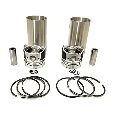 2PCS Piston set+Cylinder Liners (Semi-finished) Compatible for Kubota Z602Engine