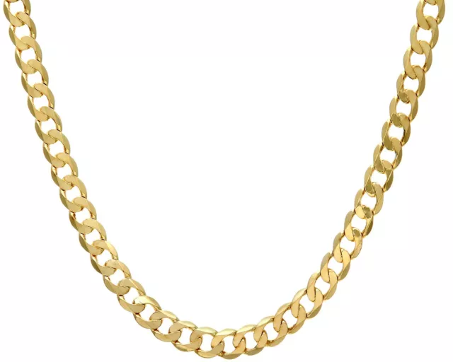 9ct Yellow Gold 20 inch CURB Chain - Chunky 5.75mm Width - UK Hallmarked