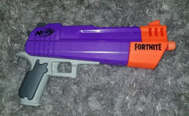 NERF Fortnite HC-E Hand Cannon Desert Eagle Purple Pistol Blaster