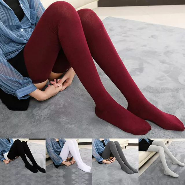 Mode Damen Mädchen Overknee Socken Oberschenkel Hoch Lange Baumwolle Leggings
