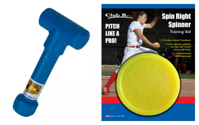 SPIN RIGHT SPINNER + WRIST SNAPPER Fastpitch Softball Pitching Training Aids