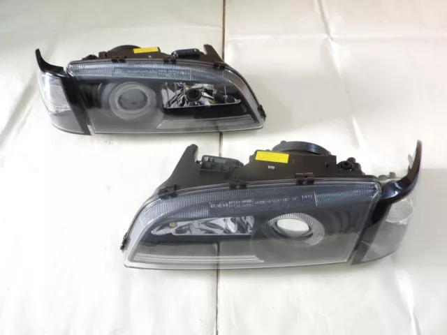 C70 S70~96 97~00-Sedan Projector Glass Headlight & Corner Lamp Black for VOLVO